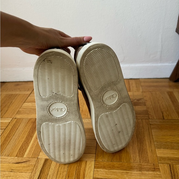 Chloe Scallop Sneakers in Beige - Picture 6 of 7